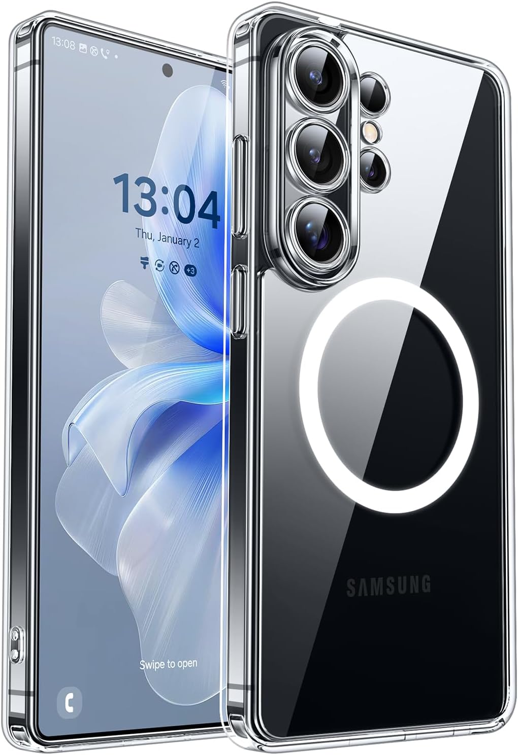 Detalle de CANSHN Cover Magnetica Trasparente per Samsung Galaxy S26 Ultra 6,9" con Airbag e protezione fotocamera aggiornata