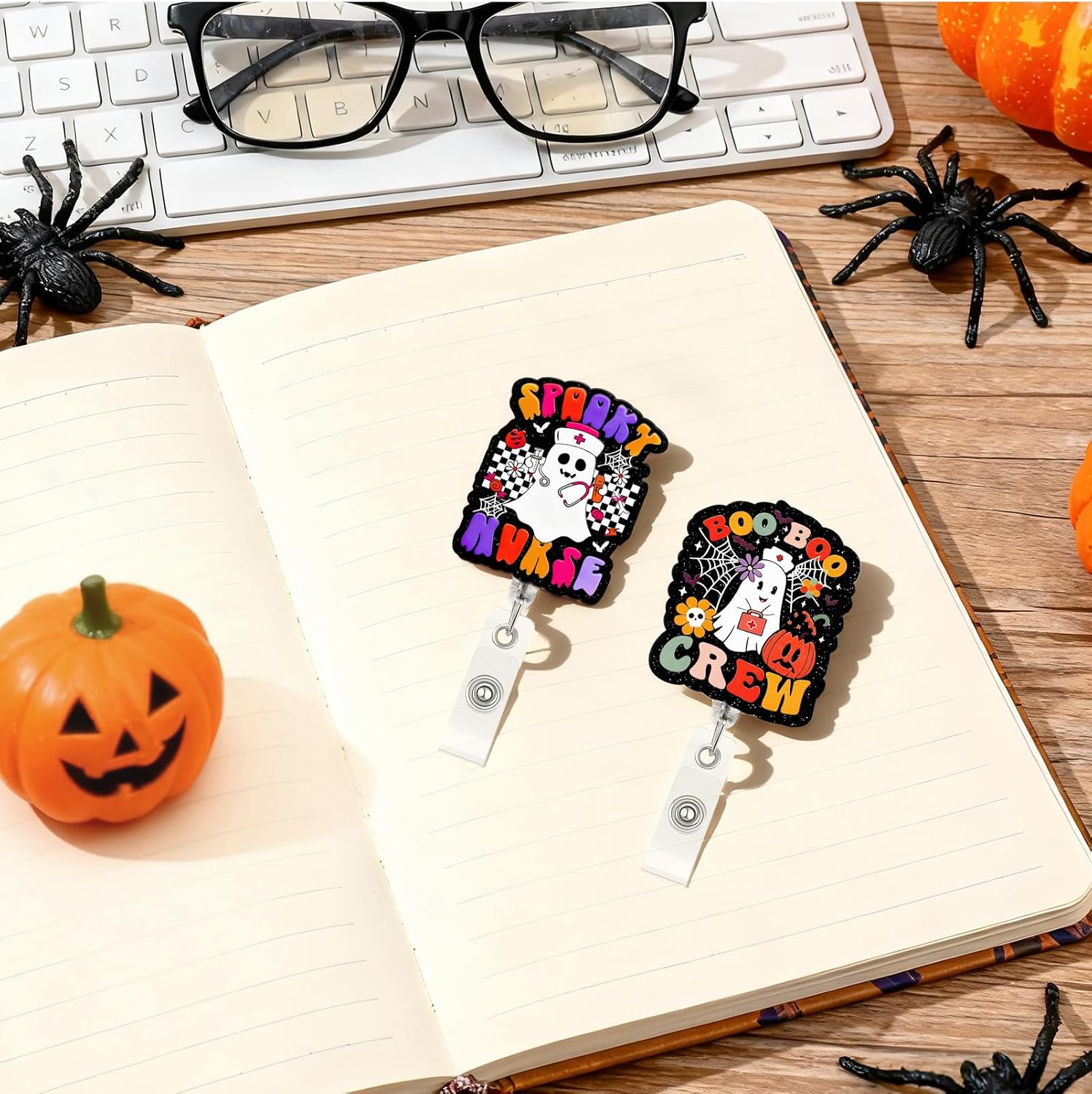 Detalle de Ciwuzxs Retractable Badge Reel 2-Piece Set