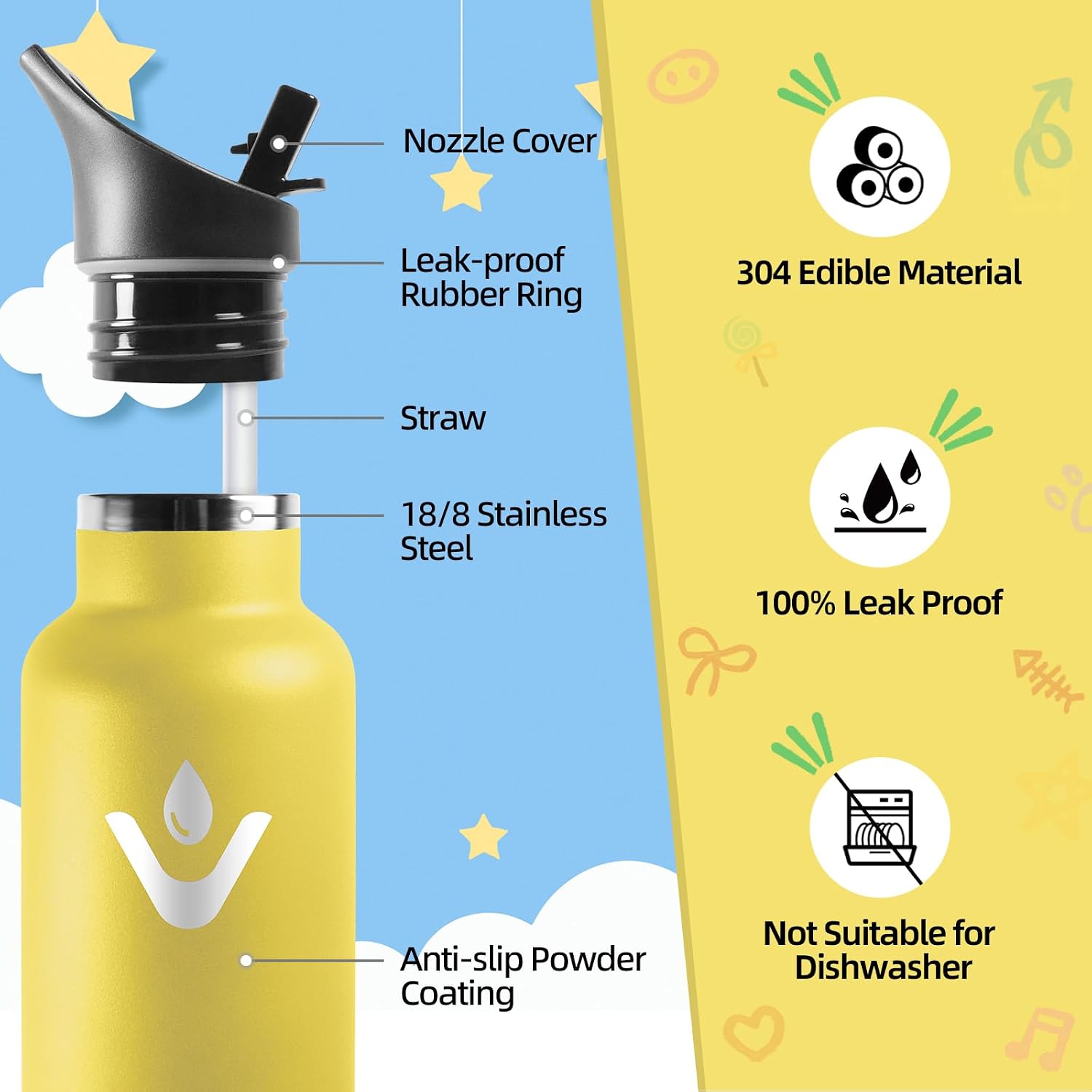 Detalle 2 de Motswedi Gourde Isotherme Enfant 500 ml đźš°