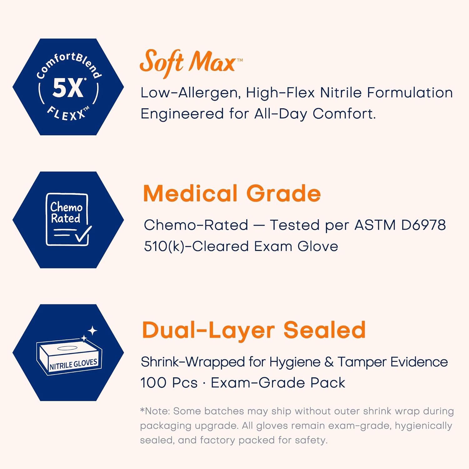 Detalle 2 de Supmedic Soft Max Nitrile Gloves 100ct