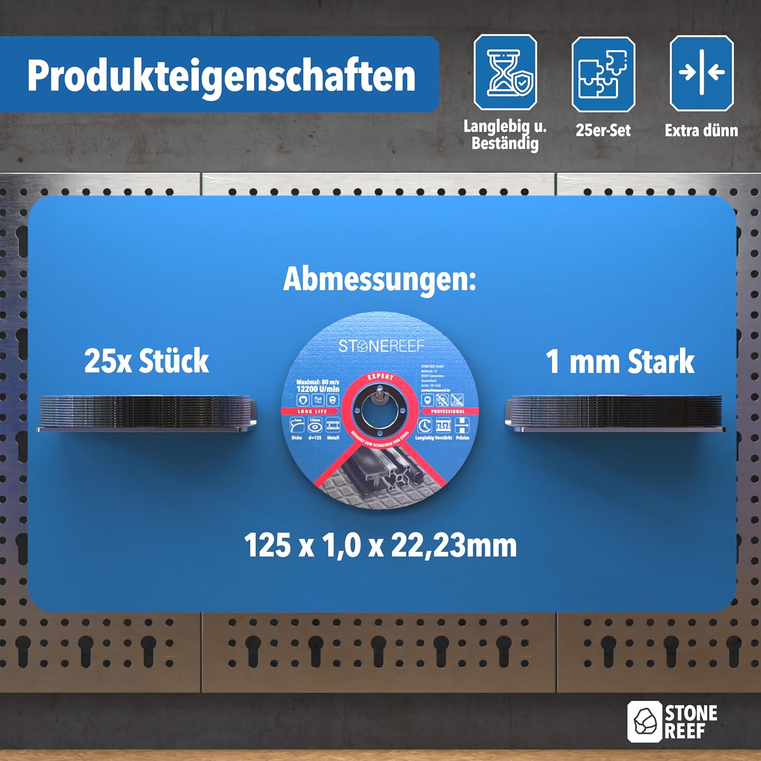 Detalle 2 de Trennscheiben 125 mm Extra dünn 1 mm 25er