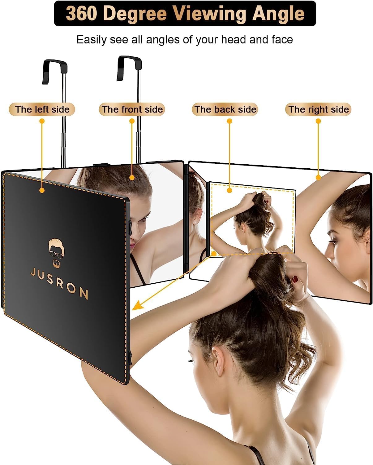 Thumbnail 1 de JUSRON 3 Way Hair Cutting Mirror