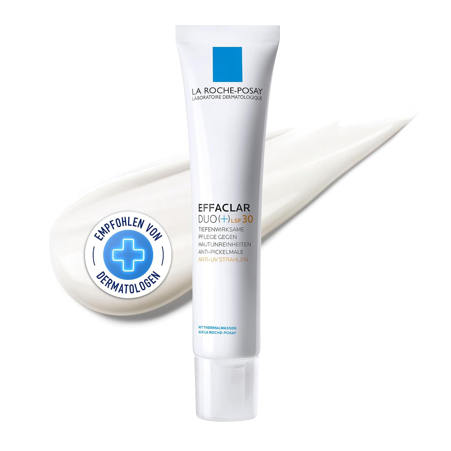 Detalle de La Roche Posay Tiefenwirksame Gesichtspflege mit LSF 30 – Effiziente Pflege bei unreiner und öliger Haut (40 ml)
