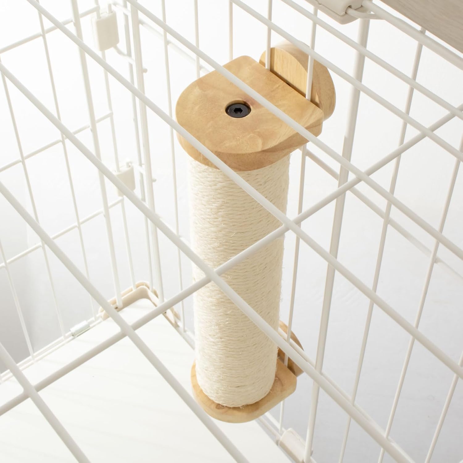 Detalle de 猫壱 バリバリつめとぎポール ケージ用 猫用爪とぎ 8×8×37cm