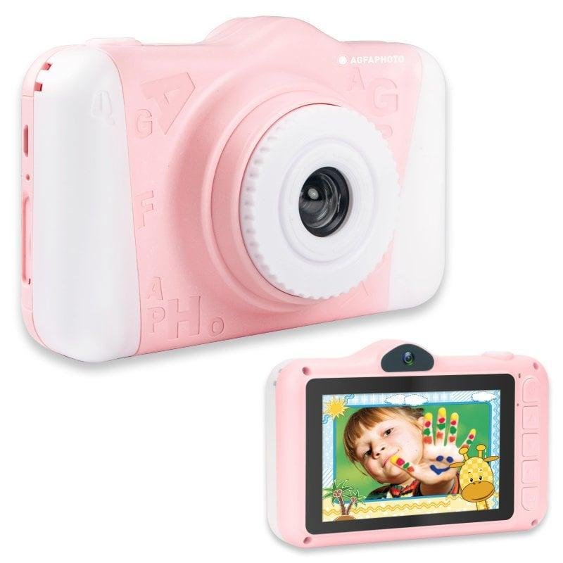 Detalle 2 de AgfaPhoto Realikids Cam 2 Rosa: cámara infantil de 12 MP con pantalla 3,5" y filtros divertidos