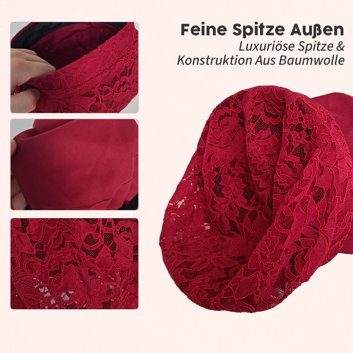 Thumbnail 3 de HIQIU Baskenmütze Damen Spitze 55–58 cm
