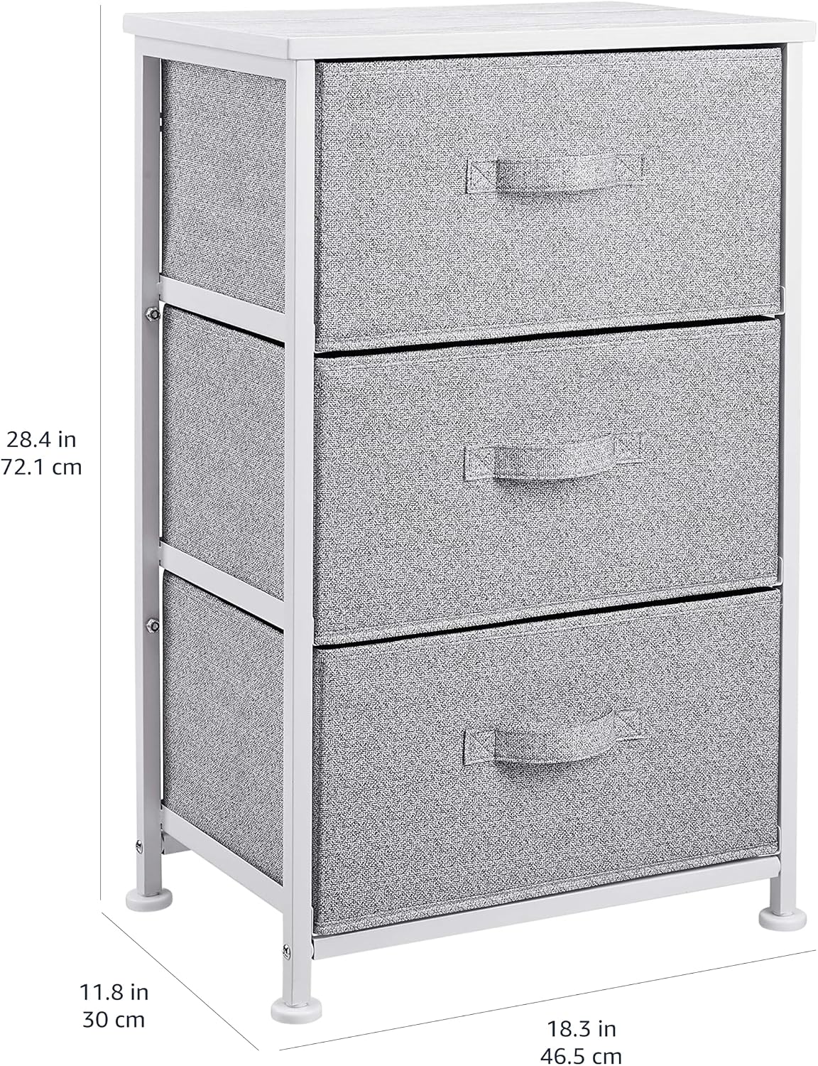 Detalle 1 de Amazon Basics Cassettiera 3 cassetti