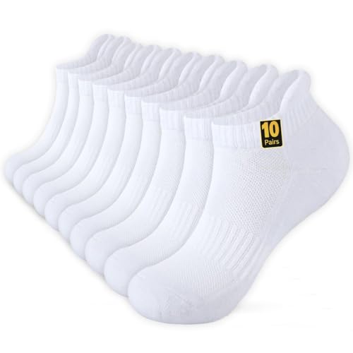 Detalle de Wamicu 10 Pares Calcetines Tobilleros Hombre – Algodón Transpirable para Verano (Talla 43-46)