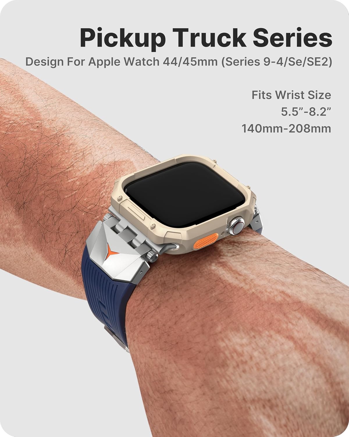 Detalle de Fullmosa Apple Watch Strap with Bumper Case for Series 9/8/7 (45mm) and SE/6/5/4 (44mm)