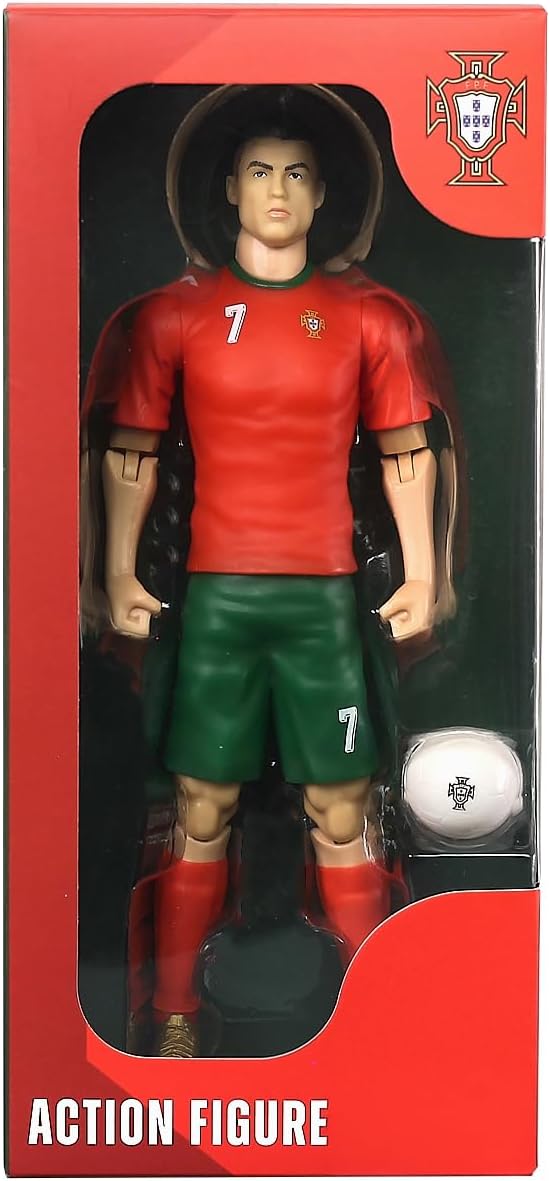 Thumbnail 6 de Statuetta calcio Ronaldo Megableu da 20 cm, articolata con licenza ufficiale e 10 punti di snodo