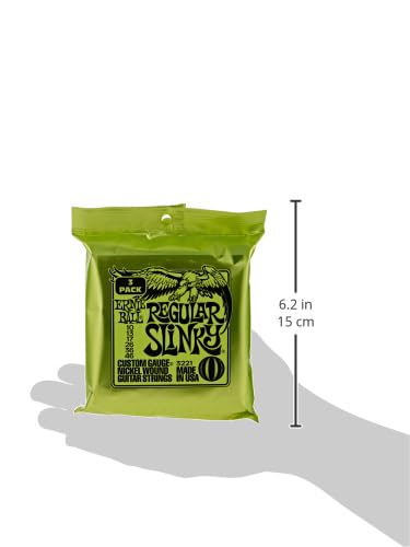 Detalle 1 de Ernie Ball Regular Slinky Nickel Wound Electric Guitar Strings 3-pack (10-46) – P03221