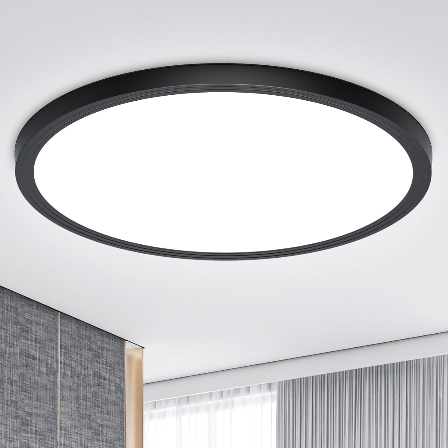 Thumbnail 6 de Deckenlampe LED Flach Rund, 24 W / 2.400 lm, IP44 – kaltweiß 6.500 K, Ø 30 cm