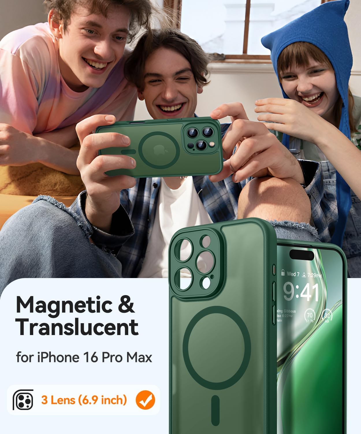 Detalle 2 de CANSHN iPhone 16 Pro Max case, 6.9in