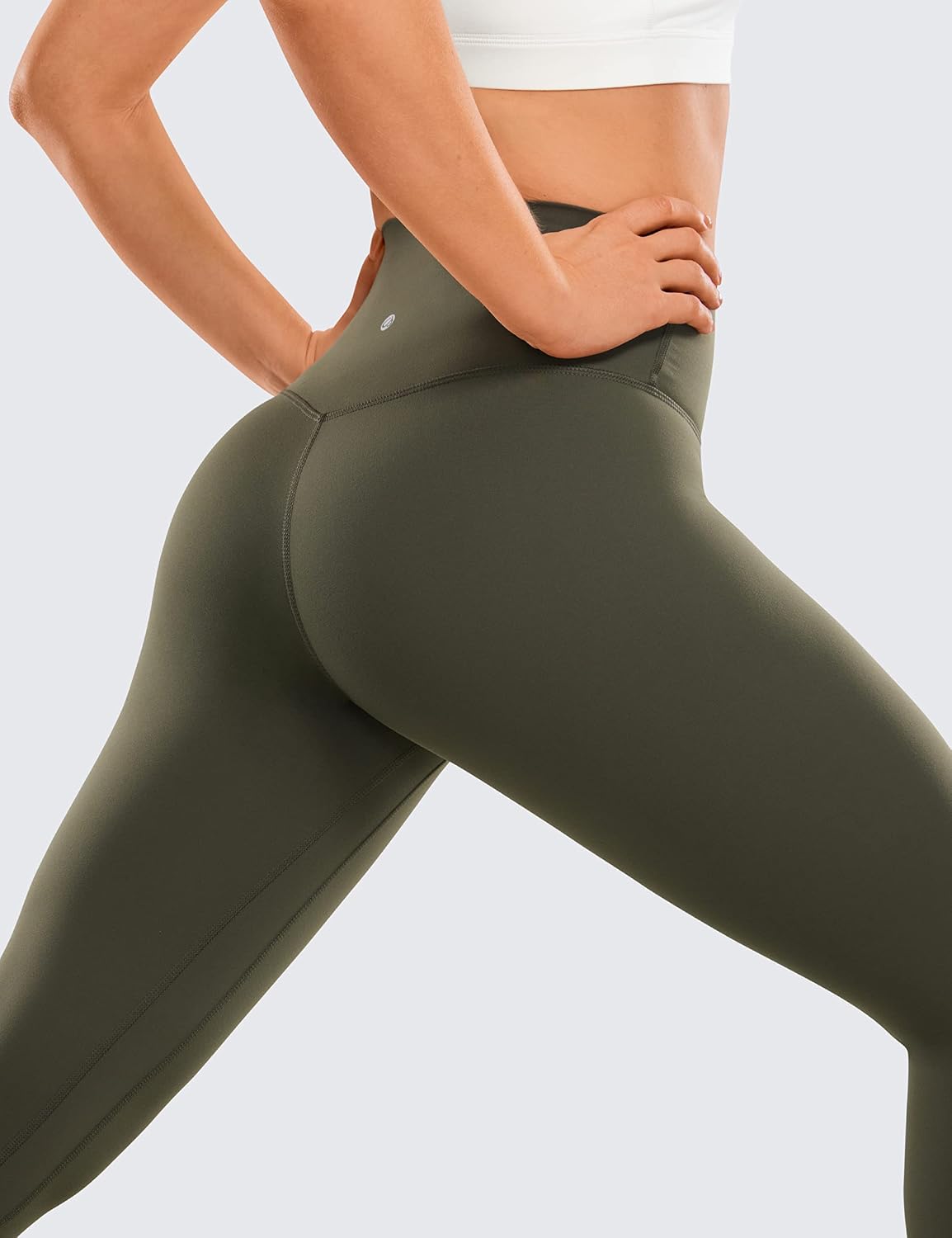 Detalle de CRZ YOGA Donne Brushed Naked Feeling – Leggings 7/8 da allenamento opaco