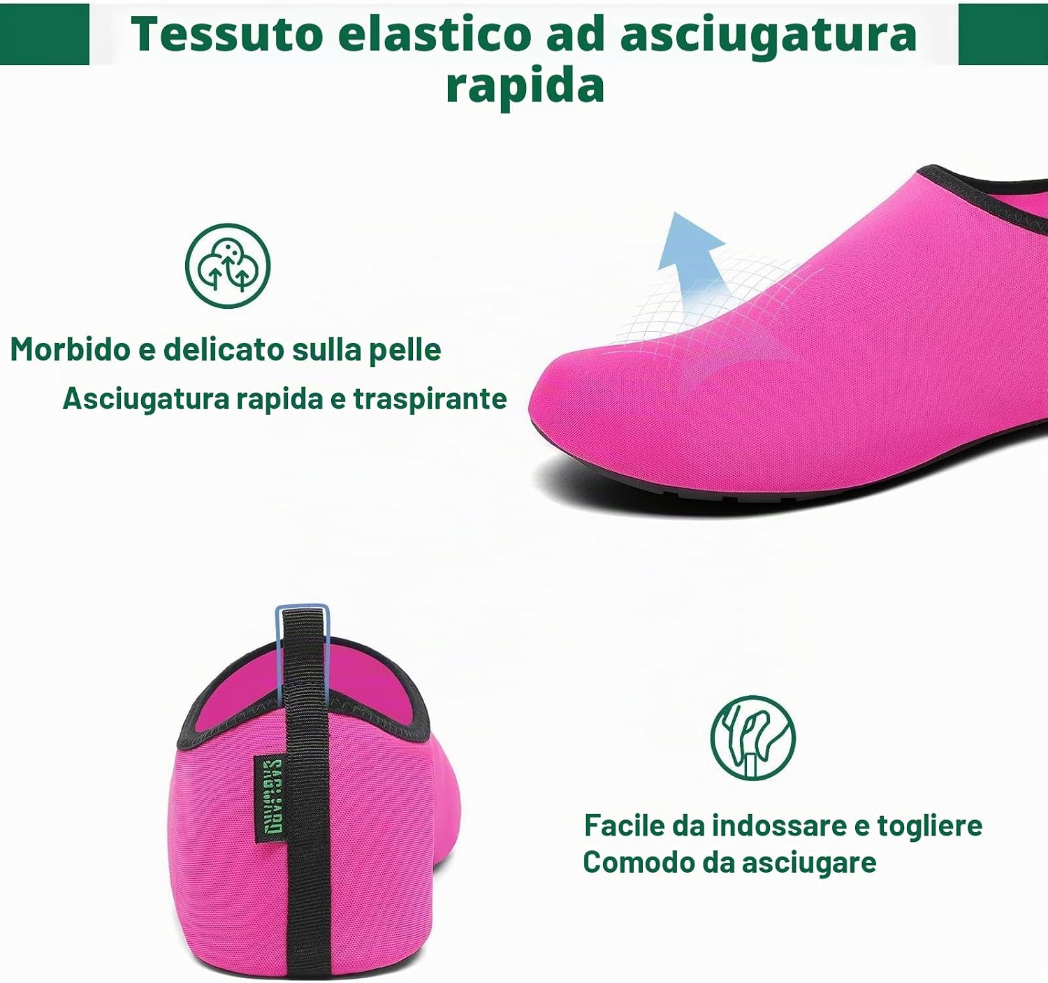 Detalle de SAGUARO Scarpe da Scoglio con Drenaggio e Asciugatura Rapida, 7 Fori, Gr. 36–47