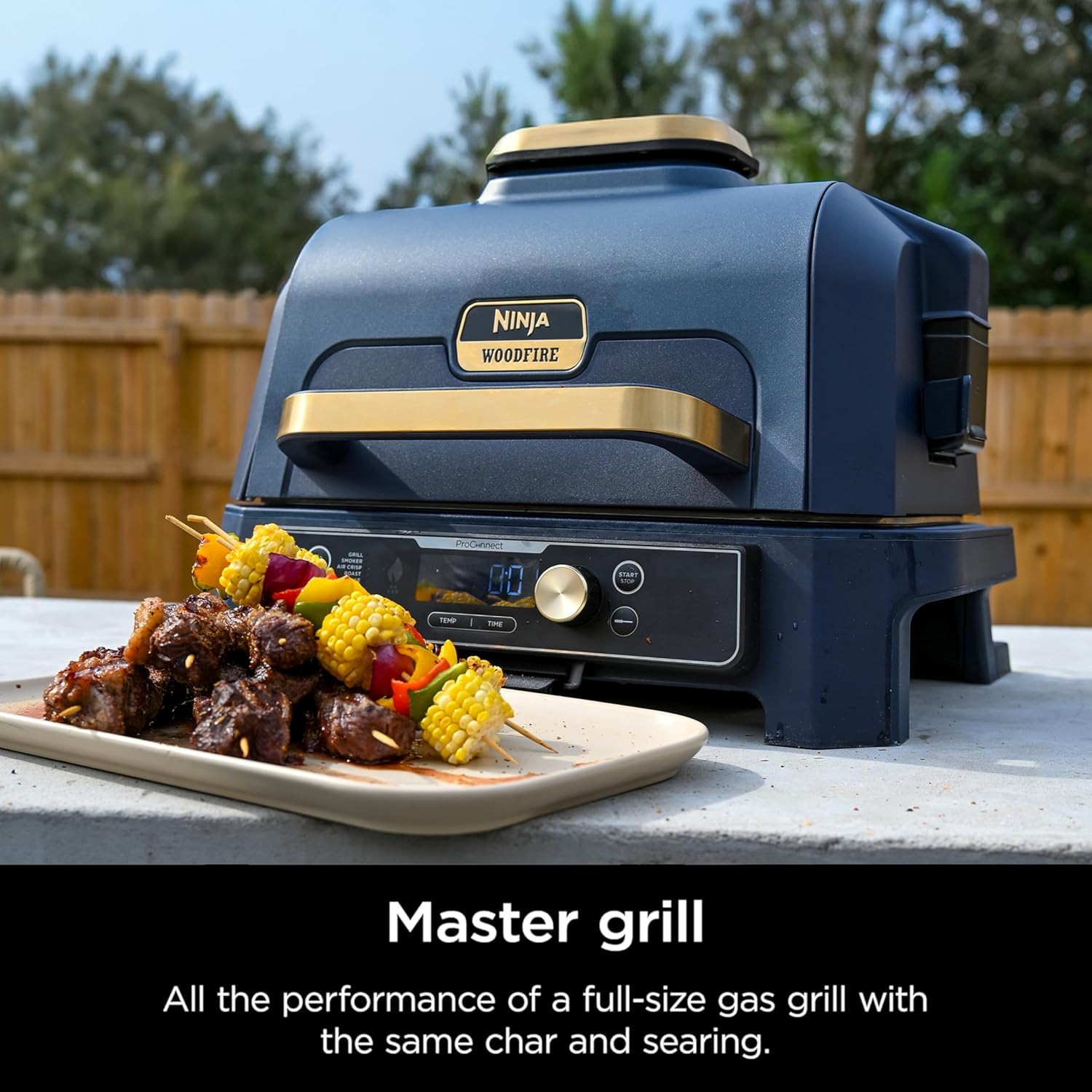 Detalle de Ninja Woodfire Pro Connect XL Outdoor Grill & Smoker (OG951BK1)