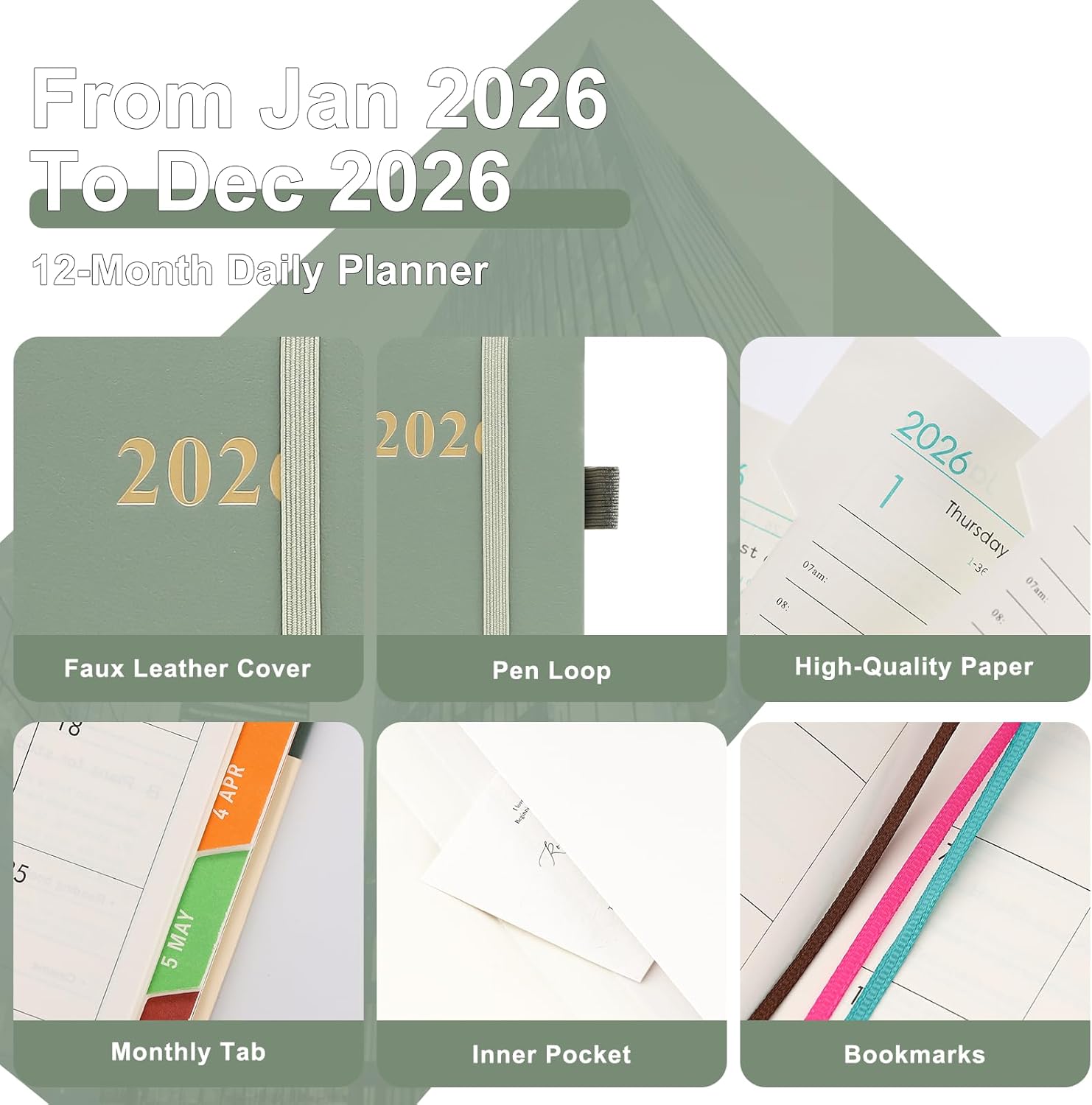 Thumbnail 2 de Donfulfip 2026 Diary A5 Day Per Page 📓