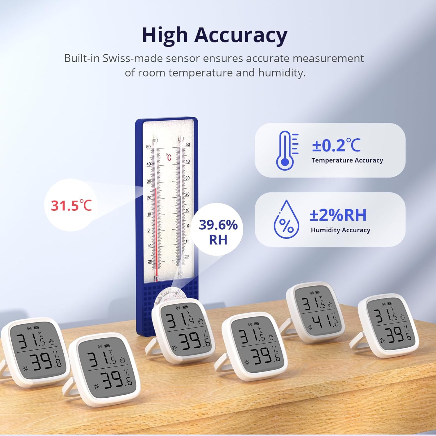 Detalle de SONOFF SNZB-02D Zigbee LCD Smart Temperature Humidity Sensor (2 Pack)