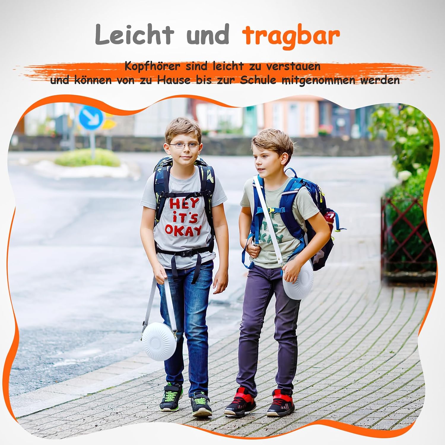 Thumbnail 6 de TONOSHARK Kinder-Kopfhörer mit Kabel, klappbar & Mikrofon inkl. Gehörschutz (85/94 dB) – für Homeschooling & Unterricht (weiß)