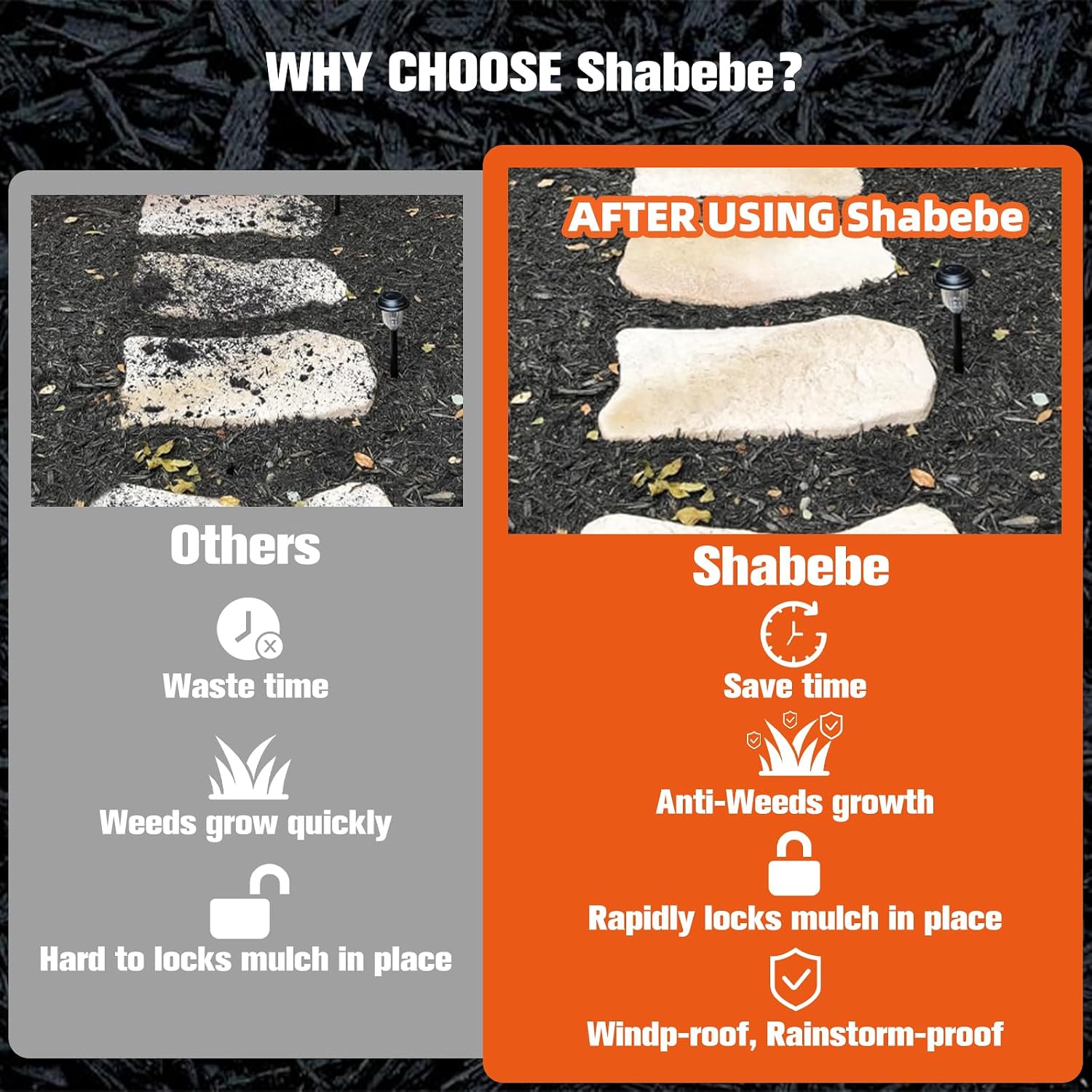 Thumbnail 6 de Shabebe mulch & rock glue for landscaping, 1-gallon clear-drying formula