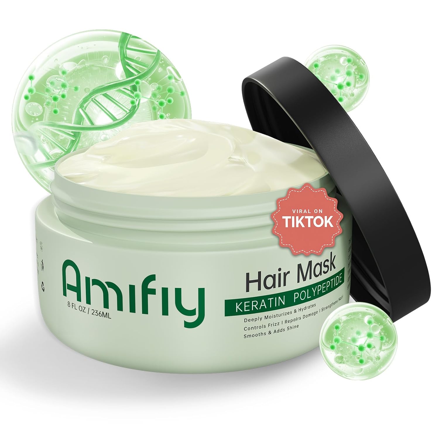 Detalle de Amifiy Keratin Hair Mask, 8 fl oz