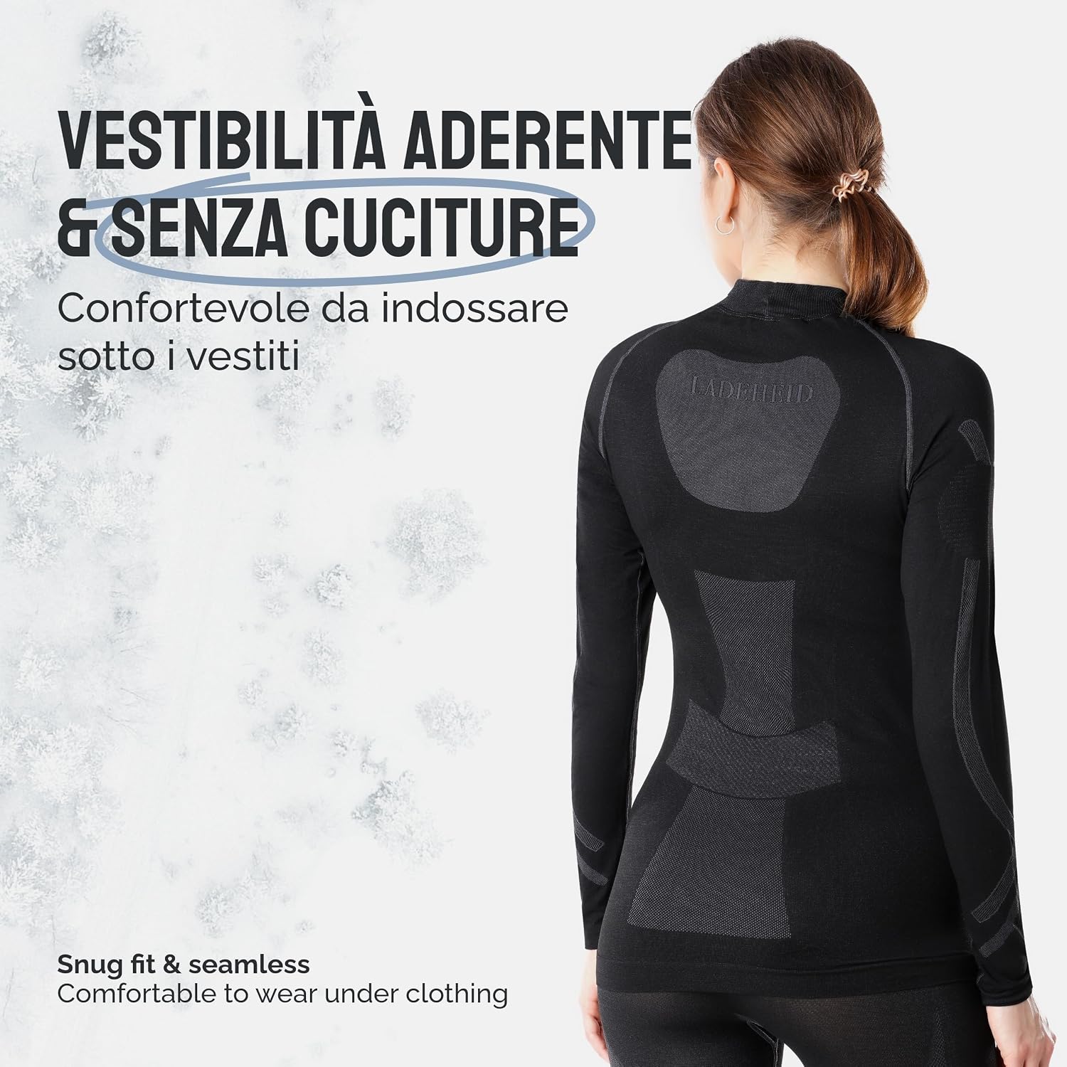 Detalle 2 de Ladeheid Maglia Termica Donna Manica Lunga LAGI004