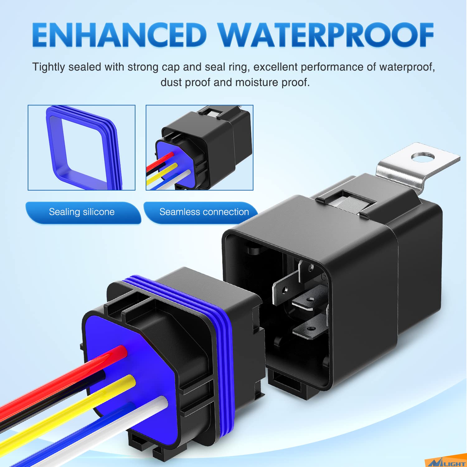 Thumbnail 3 de Nilight 5 Pack Waterproof Relay 40/30 AMP 🚗