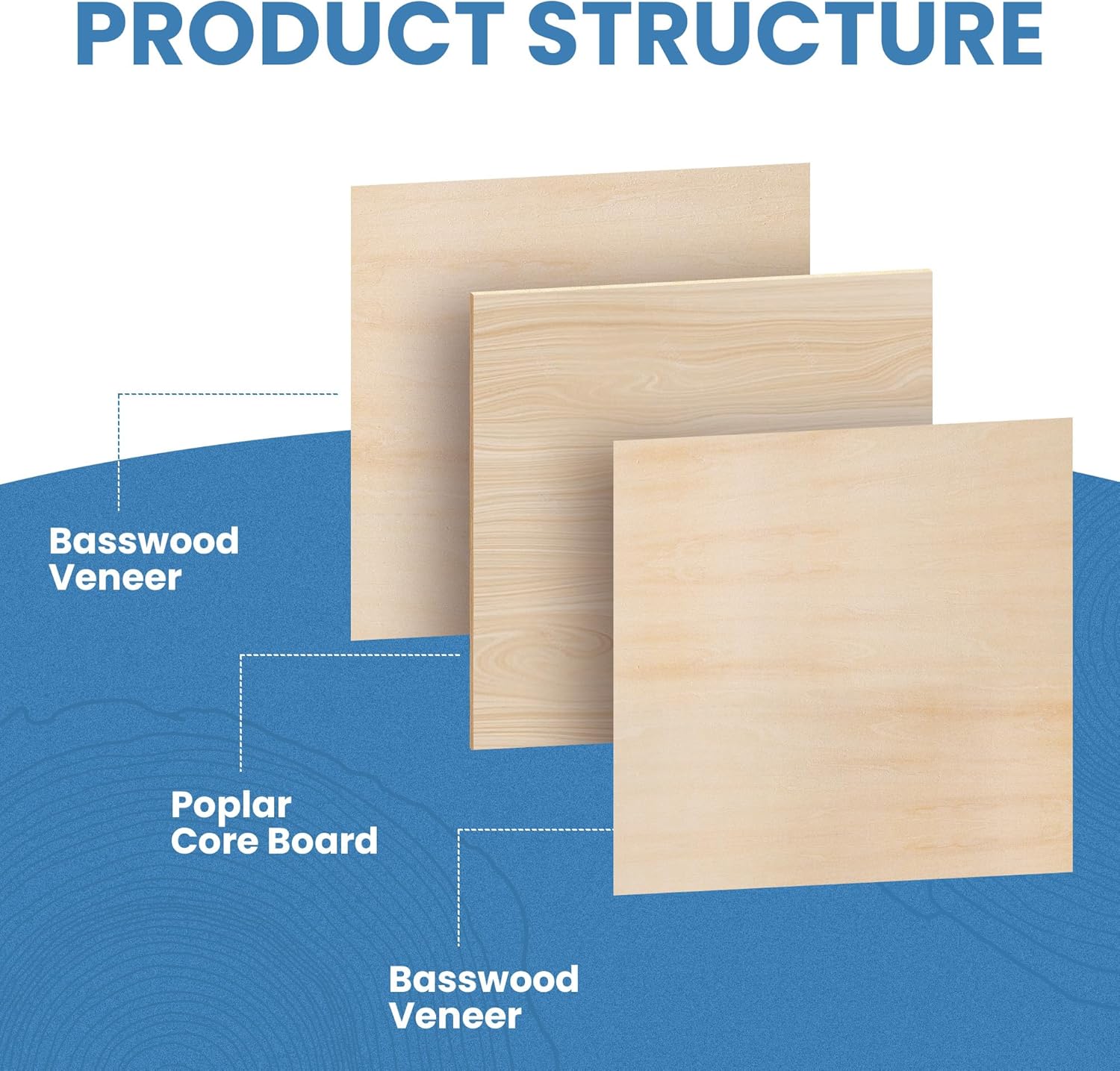 Thumbnail 1 de Basswood plywood sheets 3 mm, 6 pcs