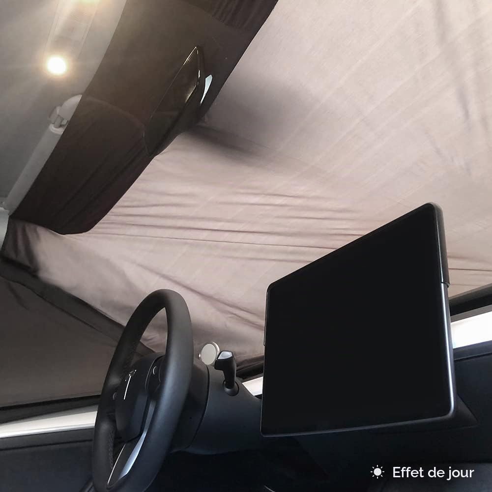 Detalle 2 de Havnby Tesla Model Y-autogordijnen, 8-delig met privacy- en zonwering