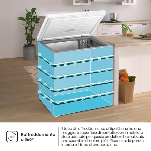 Detalle 2 de Hisense FT200N1AWE NUOVO Congelatore a pozzo 198 L – Display LED, 40 dB, Classe E, bianco