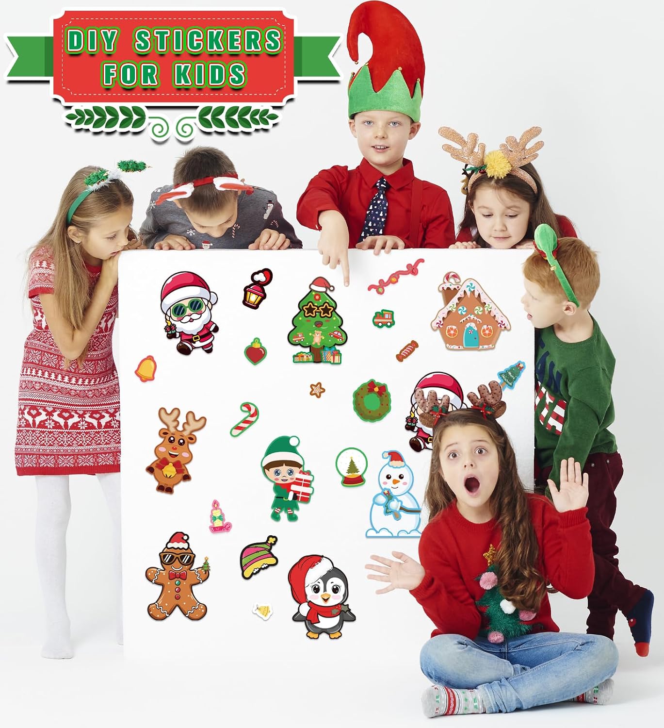 Detalle de Christmas Stickers, 24 Sheets