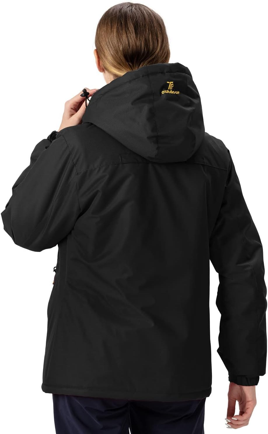 Detalle de Rdruko Women's Outdoor Ski Jacket, Waterproof Windproof Fleece with Hood