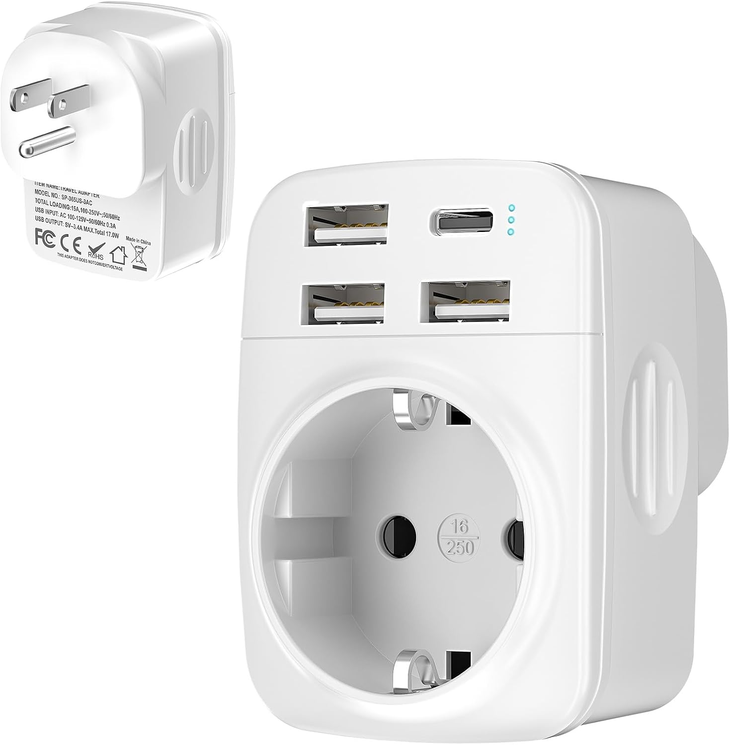 Detalle de Hoppac 5 in 1 Adattatore Presa Americana