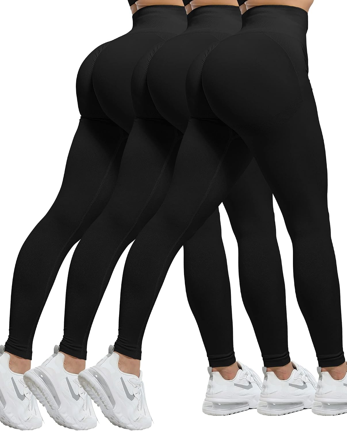 Detalle de CHRLEISURE Workout Leggings Set — Seamless 3-piece