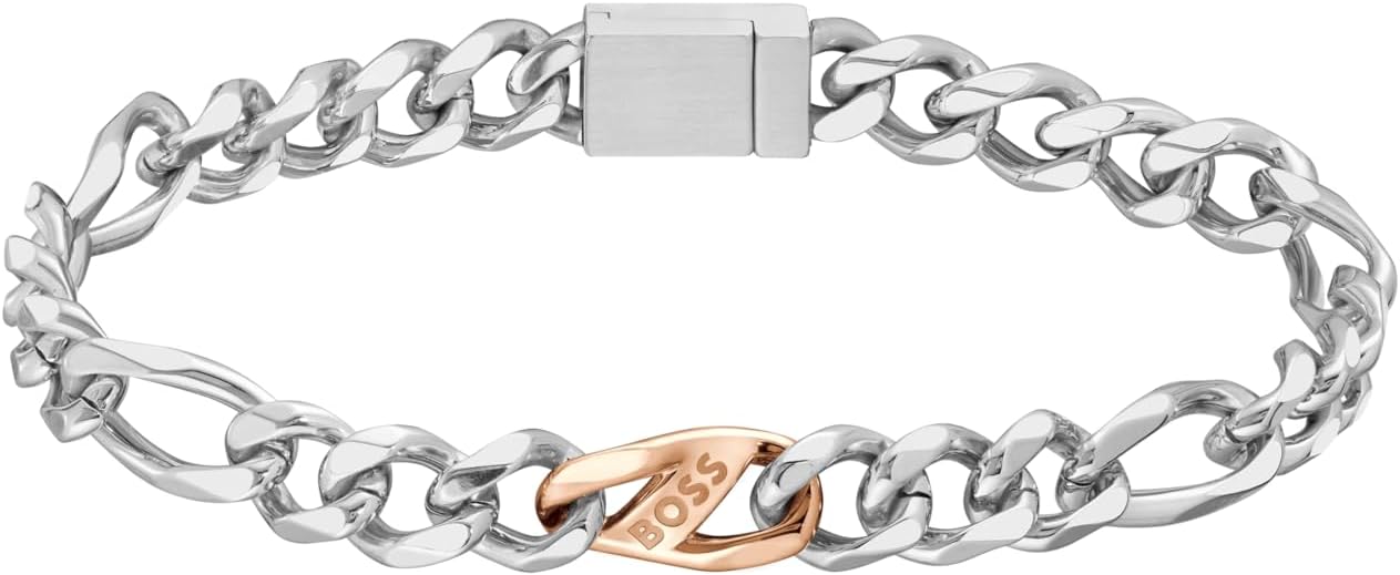Thumbnail 4 de BOSS Jewelry Gliederhalskette oder Armband für Herren RIAN aus zweifarbigem Edelstahl