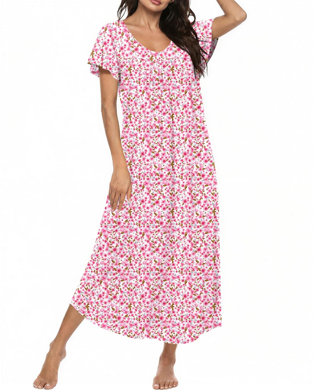 Detalle de Ekouaer Nightgown, Bamboo Viscose Blend