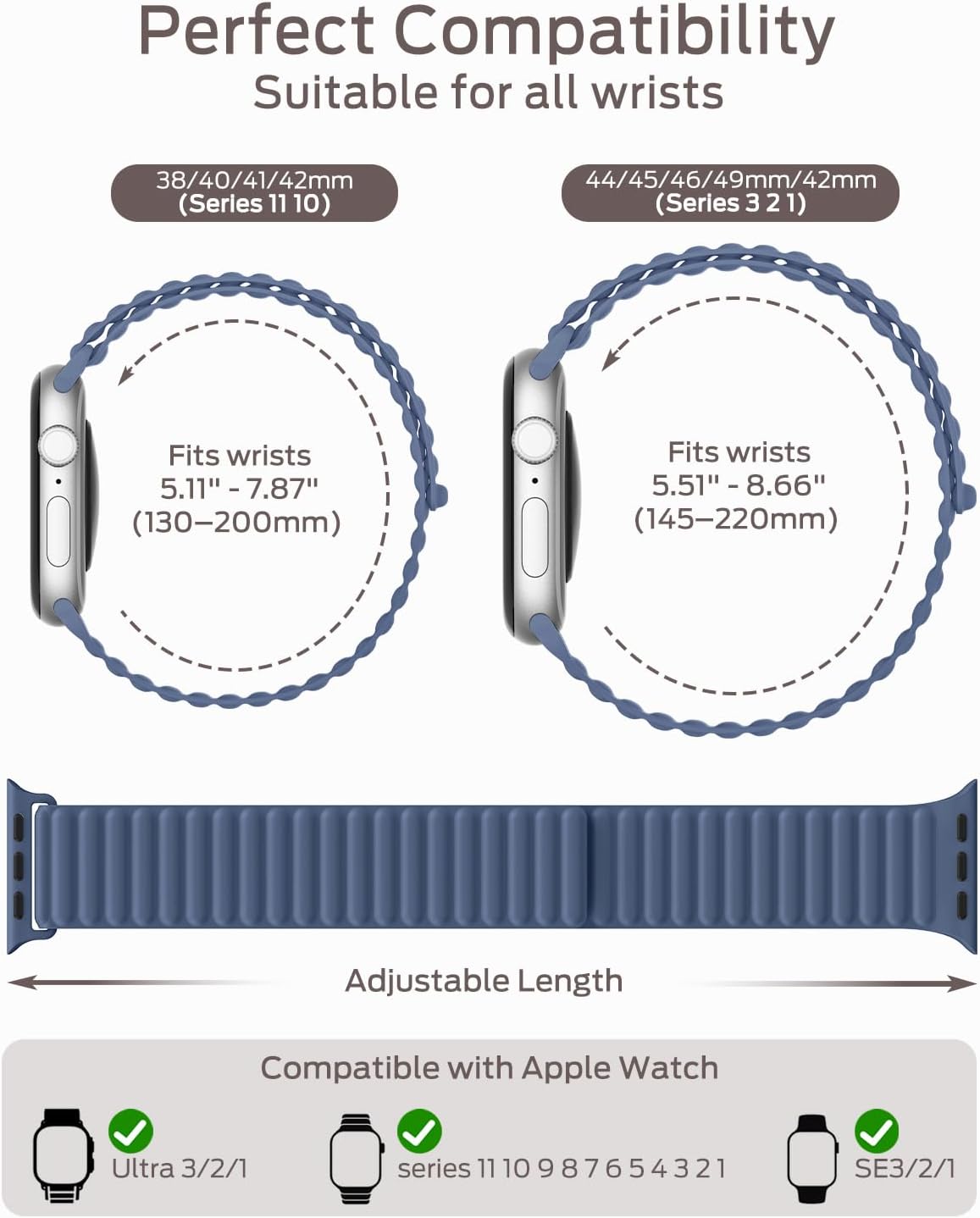 Thumbnail 3 de Higgs Magnetic Silicone Sport Strap for Apple Watch (Various Sizes) – Comfort, Durability and Easy Magnetic Fit