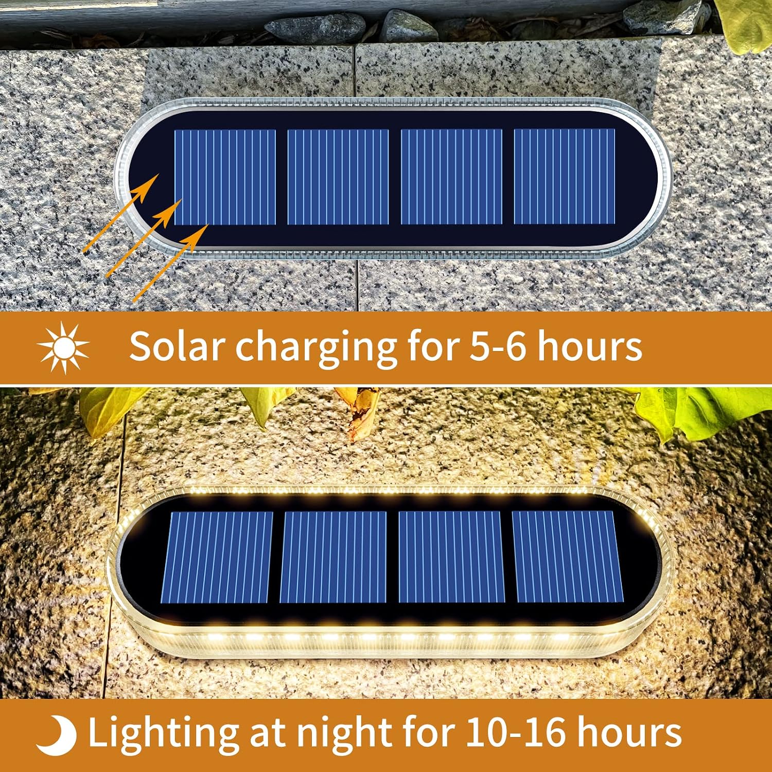 Detalle de YiLaie Luci Solari da Giardino esterne IP68 (4 pezzi), luce calda 2700K con sensore auto on/off per scale e percorso