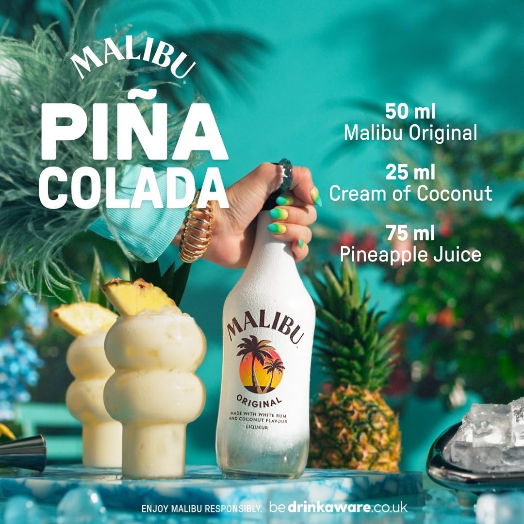Detalle de Malibu Ron Blanco y Coco 1 L 🥥