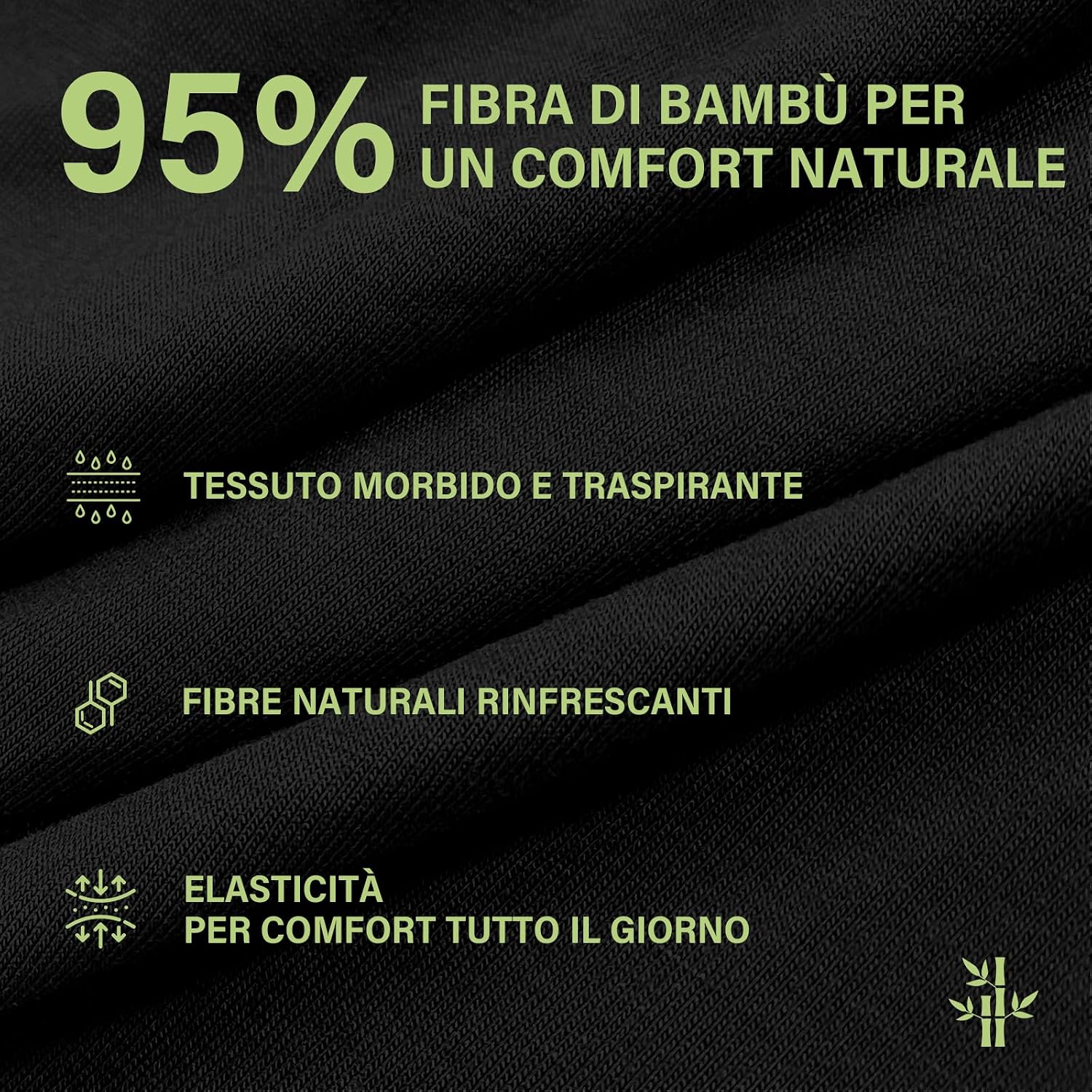 Detalle de PUTUO Mutande Boxer Lunghe da Uomo in bambù