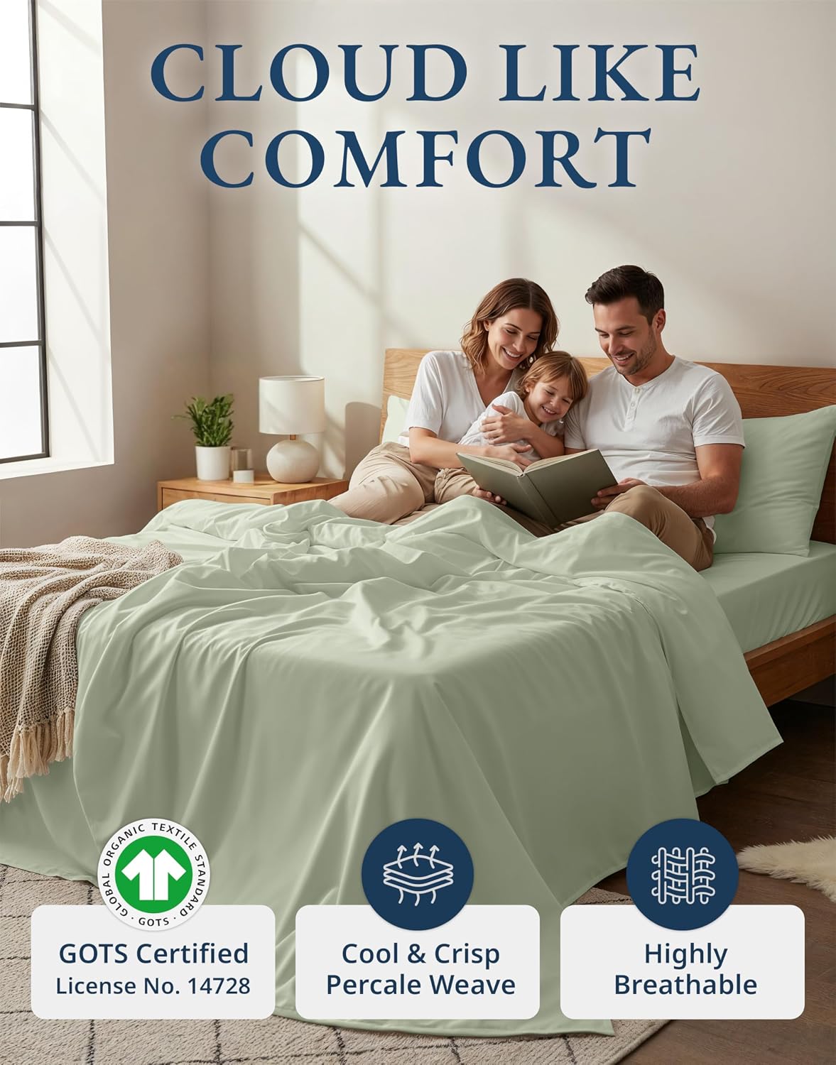 Detalle 2 de LANE LINEN Queen Sheets 15-inch