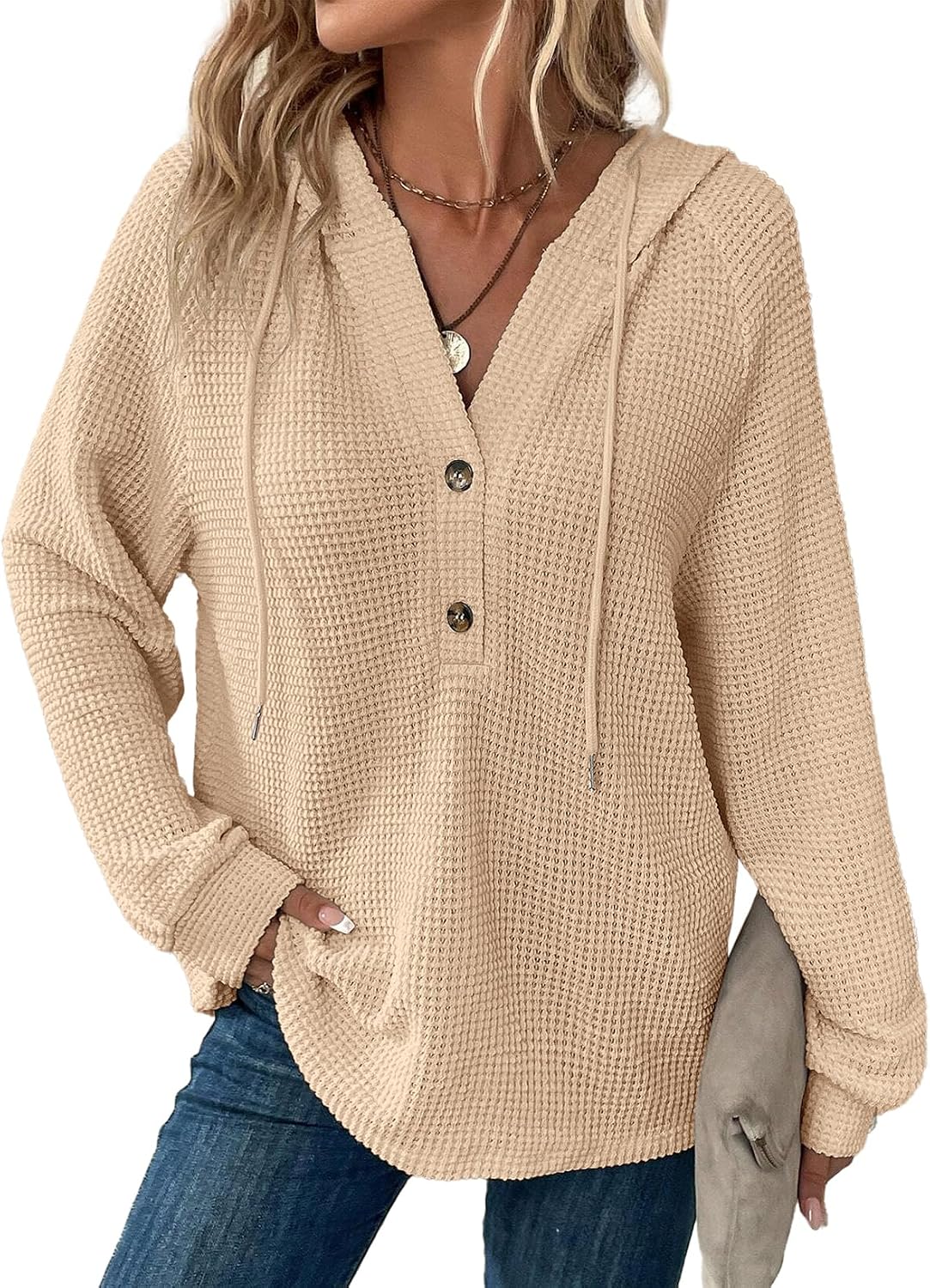 Thumbnail 5 de Dokotoo Waffle Knit Hooded Pullover for Women