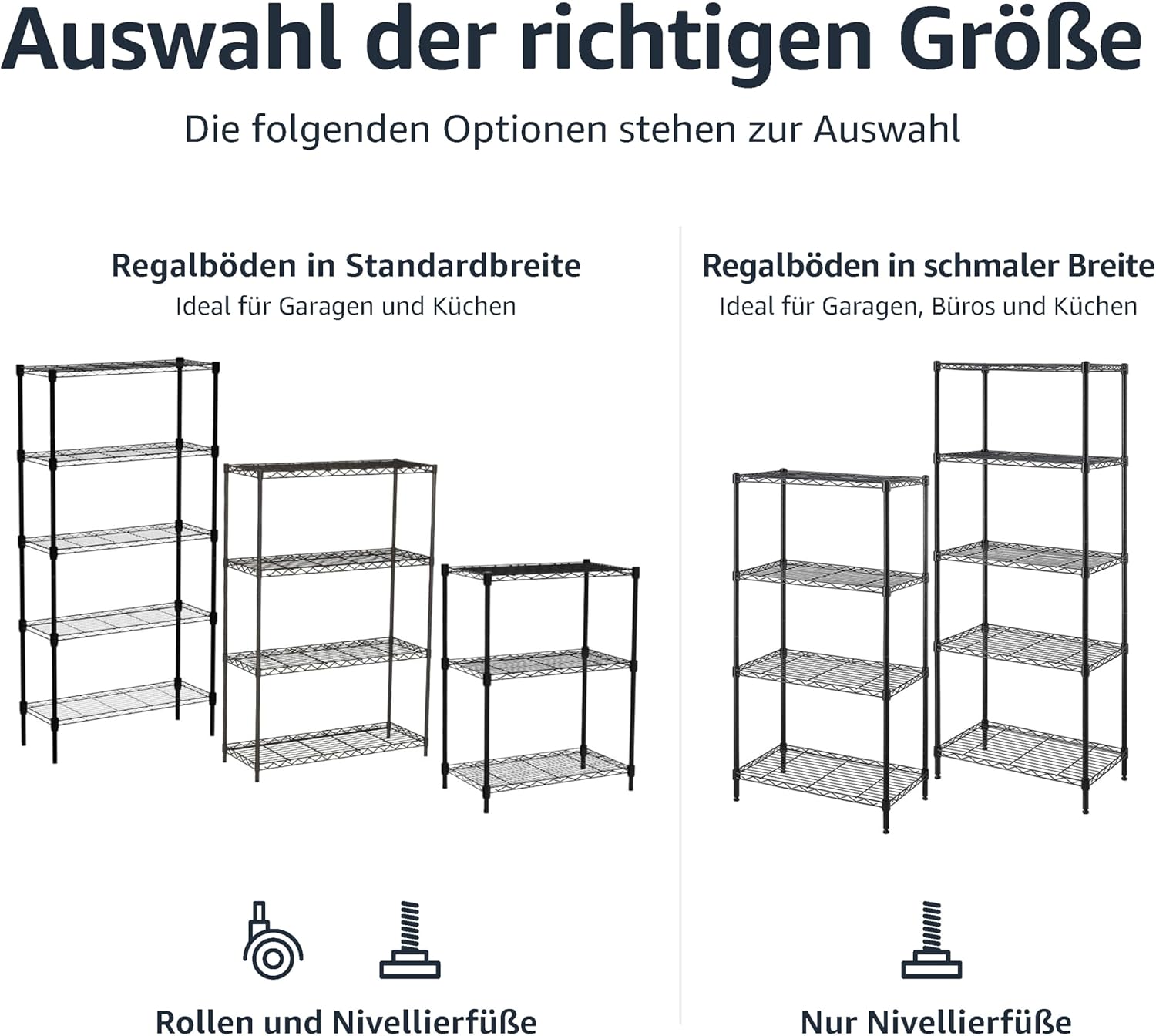 Detalle de Amazon Basics Schmaler Aufbewahrungsschrank mit 3 Regalböden – stabiler Stahl, höhenverstellbar