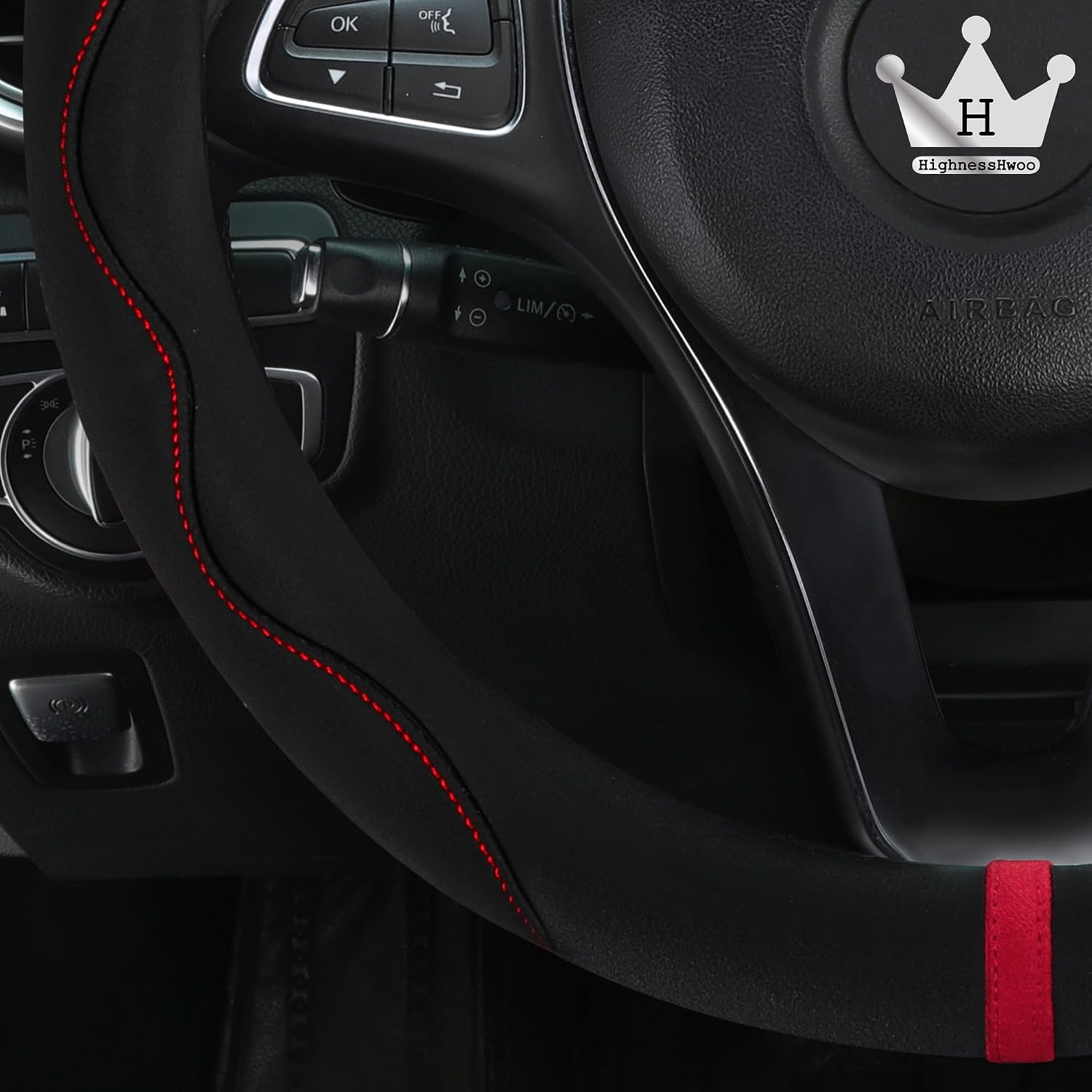 Detalle de HighnessHwoo steering wheel cover 37-38cm
