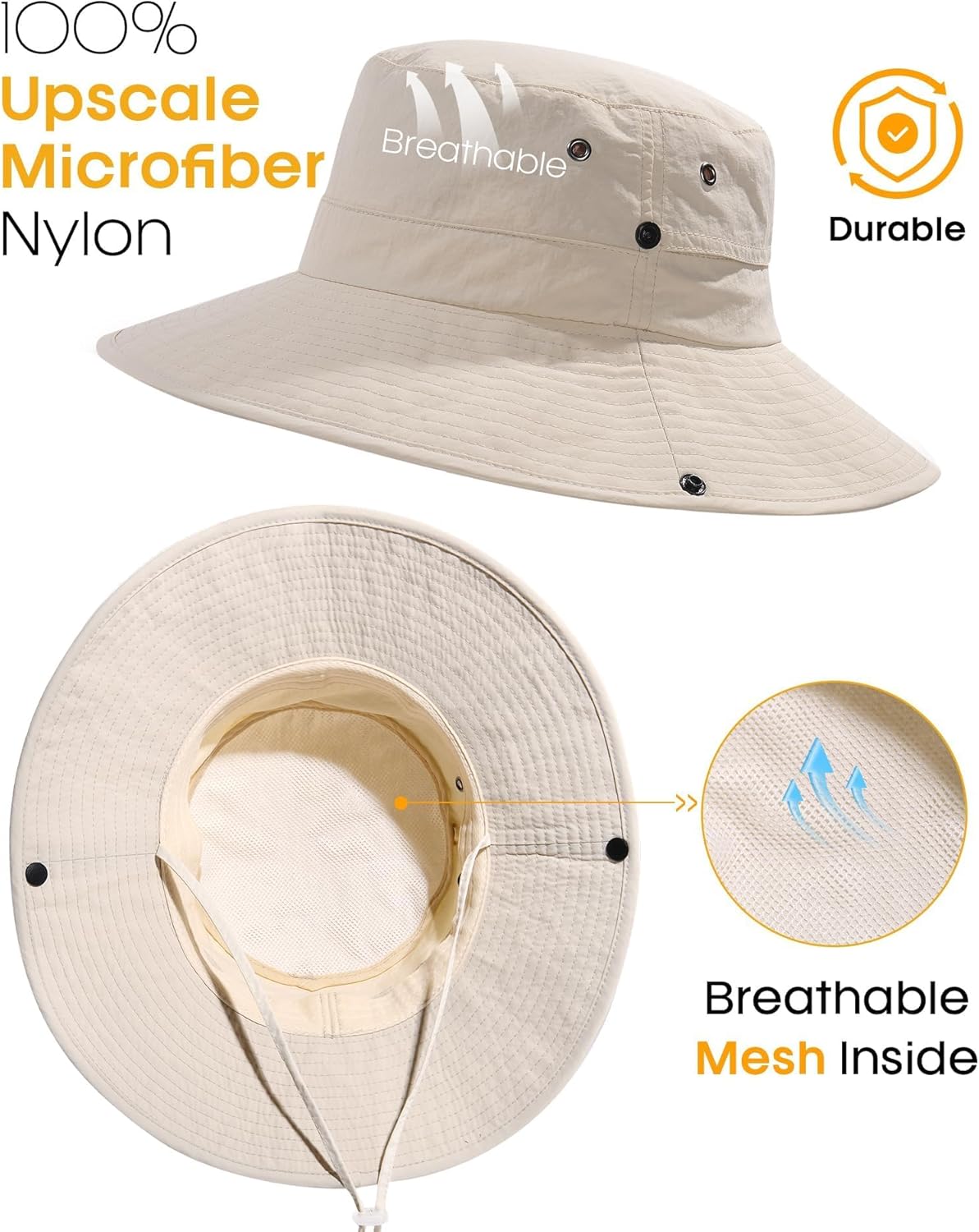 Thumbnail 3 de FURTALK Sun Hat for Women and Men with UPF50+/80+ Protection, Wide Brim, Packable Safari Style