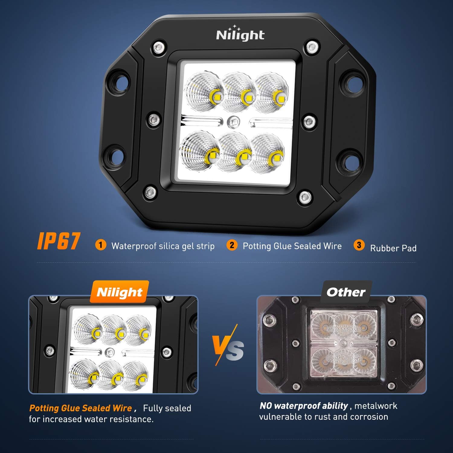 Thumbnail 6 de Nilight LED Light Bar, 18W