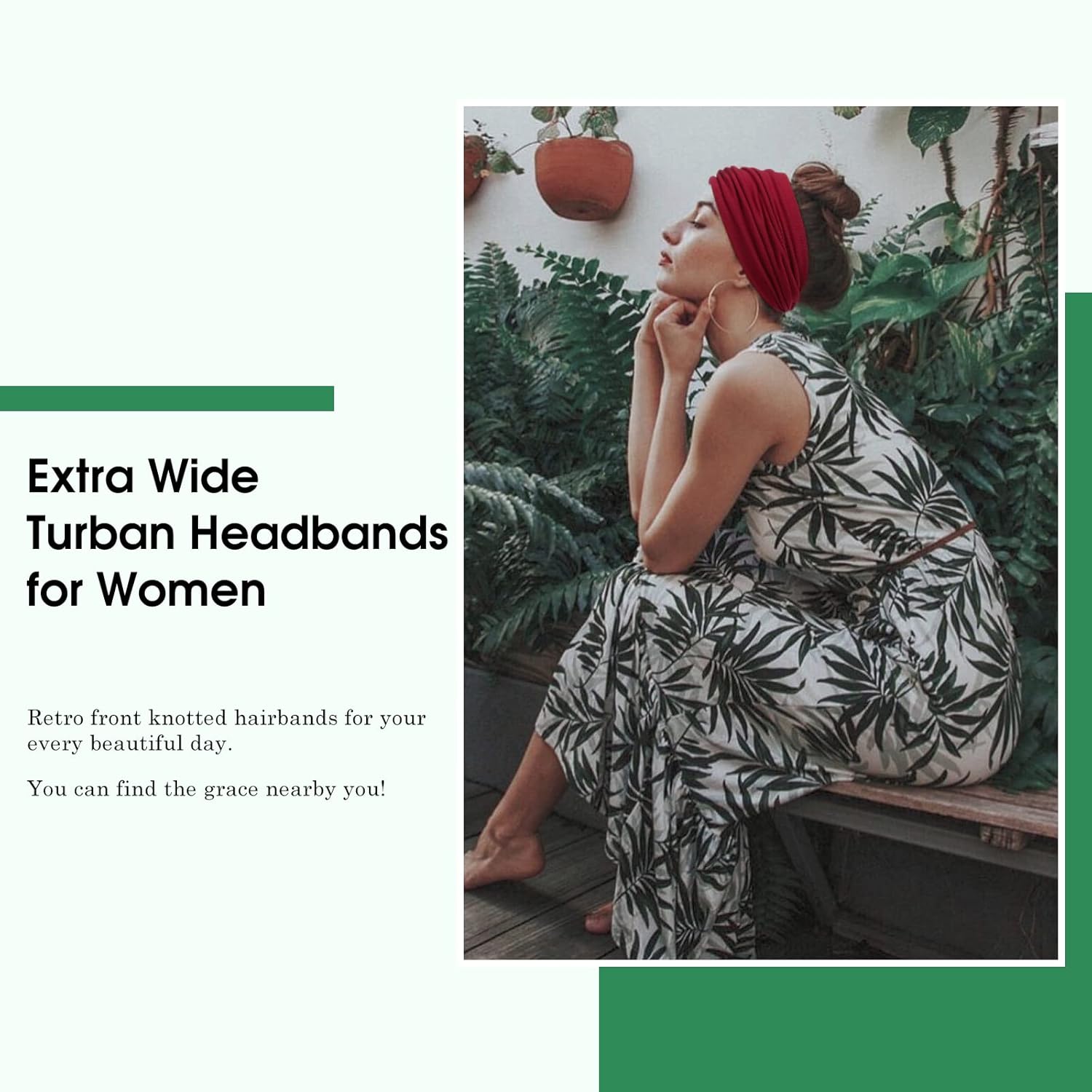 Detalle de Tobeffect 7'' Extra Wide Headbands, 6 Pack