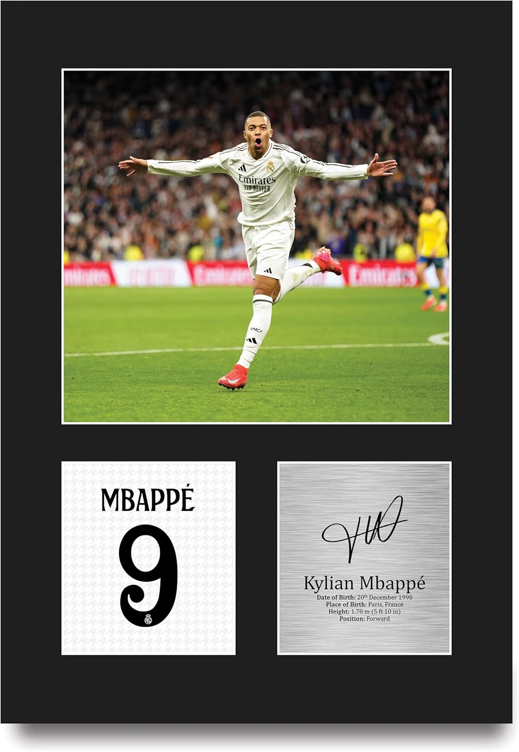 Thumbnail 4 de HWC Trading Kylian Mbappe Real Madrid Gifts Printed Signed Autograph Picture - A4 Portrait Framed