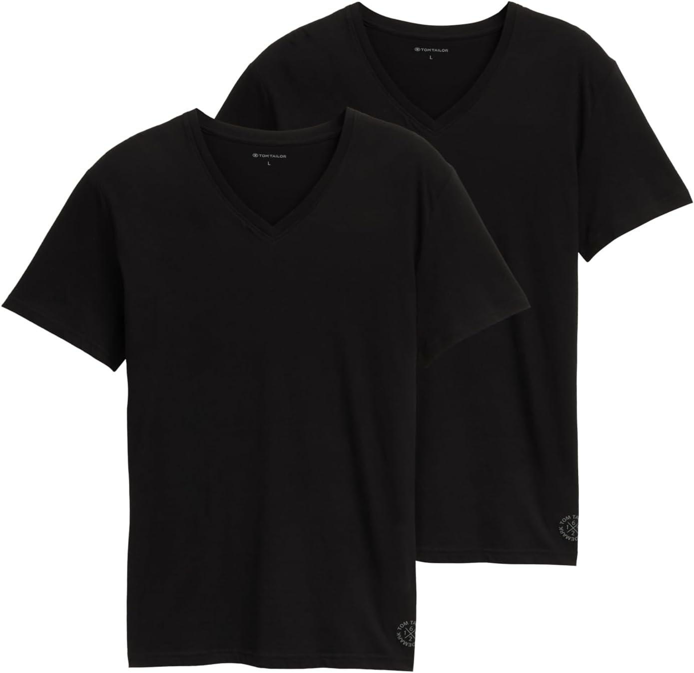 Thumbnail 6 de TOM TAILOR Herren Doppelpack T-Shirt mit V-Ausschnitt (Regular Fit) aus Baumwolle
