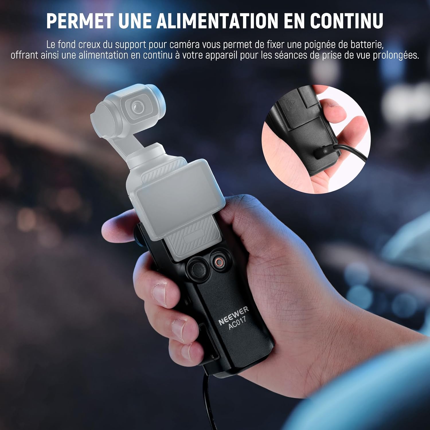 Thumbnail 6 de NEEWER BASICS AC017 — Adaptateur de montage d’extension pour DJI Osmo Pocket 3